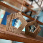 古材の一輪挿し 五角形