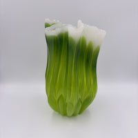 KURATA Craft Glass オパールフリルガラス花瓶・フラワーベース